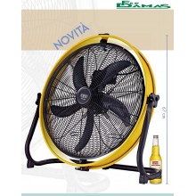 VENTILATORE DA TERRA TAMBURATO MOD."YELLOW CIRCLE" CFG ART. EV097